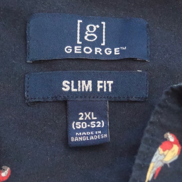 George Parrot Print Button Shirt 2XL - Picture 3 of 4